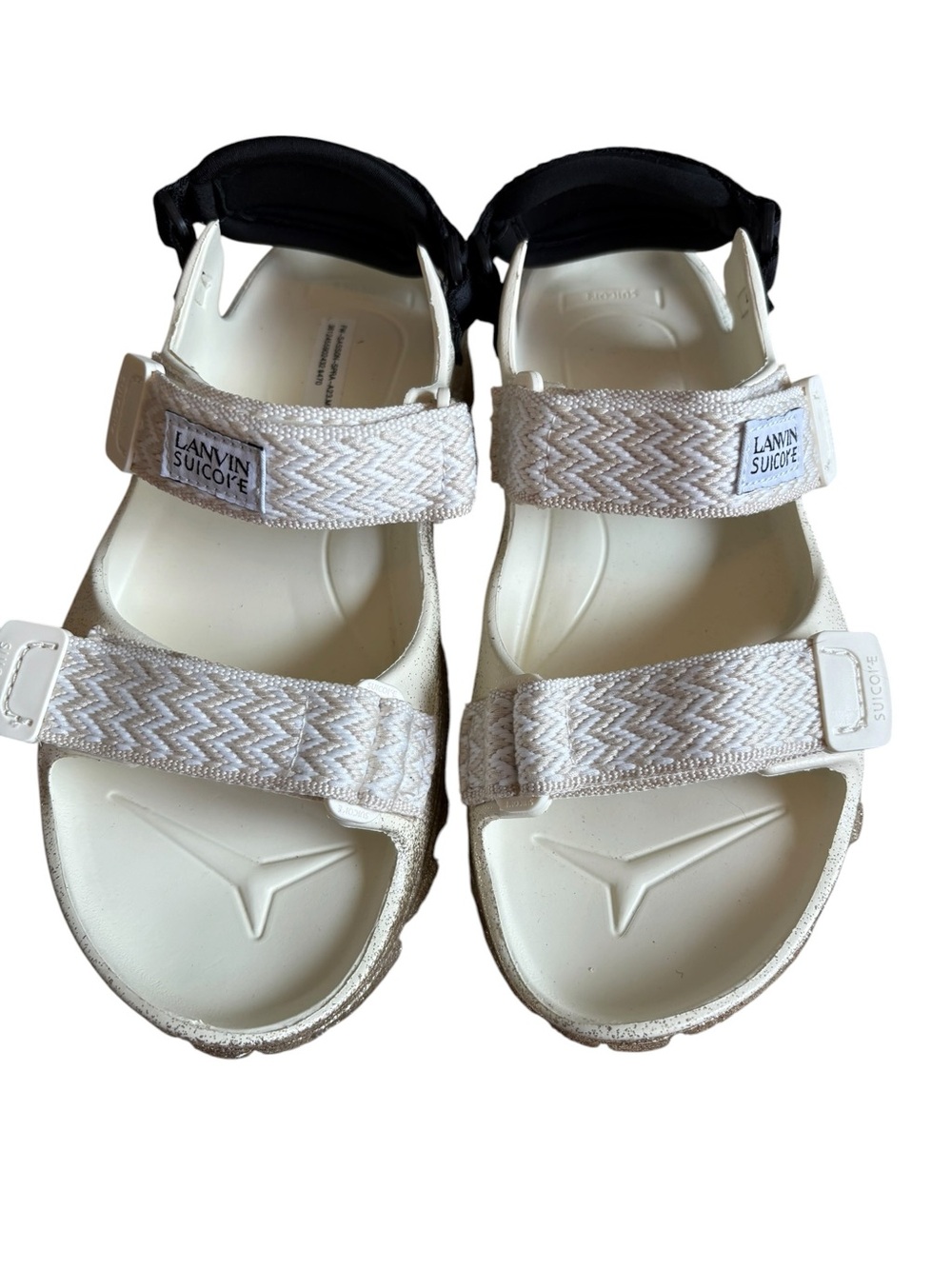Lanvin x Suicoke Wake Curb X Sandals Cream Gold Glitter EU 39.5 / Fits US 8 - Picture 2 of 8
